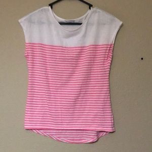 Pink and white striped shirt